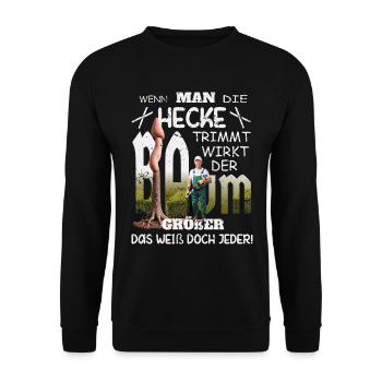 Big Penis Tree - Unisex Sweatshirt - black - Front - Alina (178cm) & Michal (187cm)