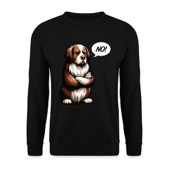 Pas de St. Bernard St. Bernard Propriétaire Chien Bernois - Sweat-shirt Unisexe - noir - Devant - Alina (178cm) & Michal (187cm)