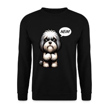 Nein Havaneser Havaneserbesitzer Havaneserhalter - Unisex Pullover - Schwarz - Vorne - Alina (178cm) & Michal (187cm)
