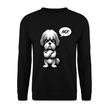 No Shih tzu Shih tzu's Shih tzu Owner - Unisex Sweatshirt - black - Front - Alina (178cm) & Michal (187cm)