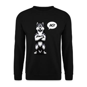 No Husky Husky Owner Husky Owner Husky Owner Husky Lovers - Unisex Sweatshirt - black - Front - Alina (178cm) & Michal (187cm)