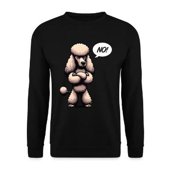 No Poodle Poodle Owner Poodle Lover Poodle Dog - Unisex Sweatshirt - black - Front - Alina (178cm) & Michal (187cm)