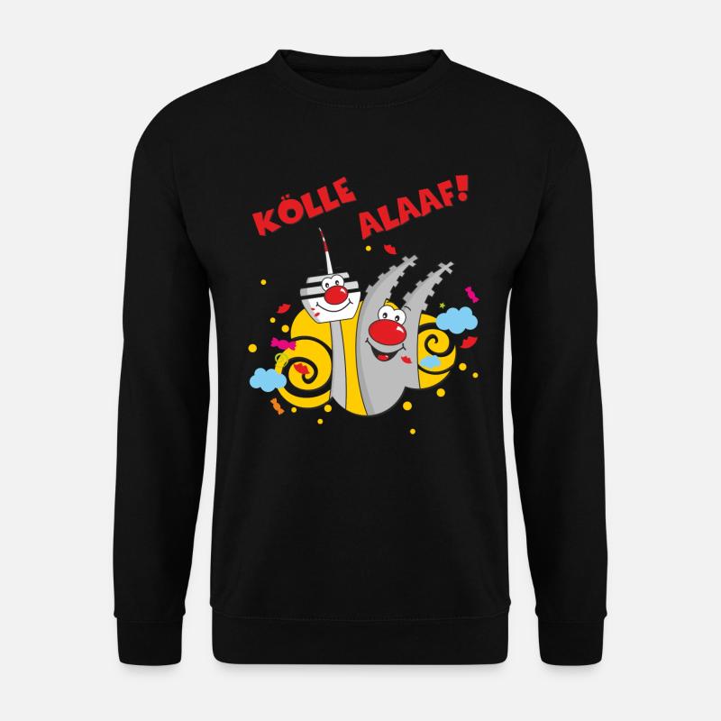 Karneval Kölle Alaaf RAHMENLOS Geschenk Fasching - Unisex Pullover - Schwarz