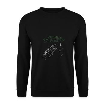 Flyfishing Club fly fishing - Unisex Sweatshirt - black - Front - Alina (178cm) & Michal (187cm)