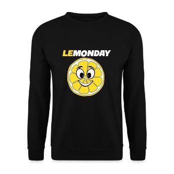 Cadeau Lemonday - Sweat-shirt Unisexe - noir - Devant - Alina (178cm) & Michal (187cm)