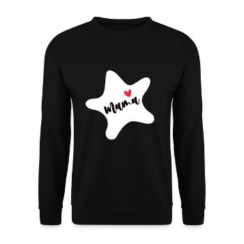 Seestern - Unisex Pullover - Schwarz - Vorne - Alina (178cm) & Michal (187cm)