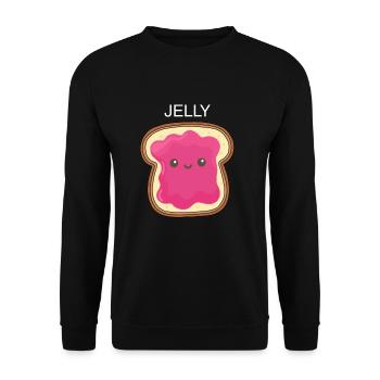Erdnussbutter Peanut Butter Marmelade Geschenk - Unisex Pullover - Schwarz - Vorne - Alina (178cm) & Michal (187cm)