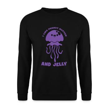 Erdnussbutter Peanut Butter Marmelade Geschenk - Unisex Pullover - Schwarz - Vorne - Alina (178cm) & Michal (187cm)