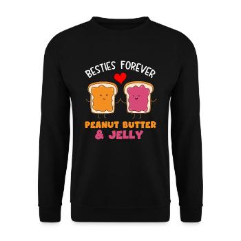Erdnussbutter Peanut Butter Marmelade Geschenk - Unisex Pullover - Schwarz - Vorne - Alina (178cm) & Michal (187cm)