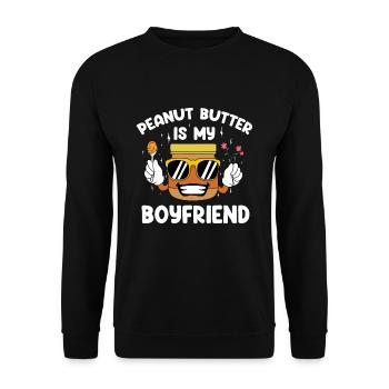 Erdnussbutter Peanut Butter Marmelade Geschenk - Unisex Pullover - Schwarz - Vorne - Alina (178cm) & Michal (187cm)