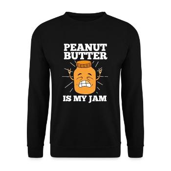 Erdnussbutter Peanut Butter Marmelade Geschenk - Unisex Pullover - Schwarz - Vorne - Alina (178cm) & Michal (187cm)