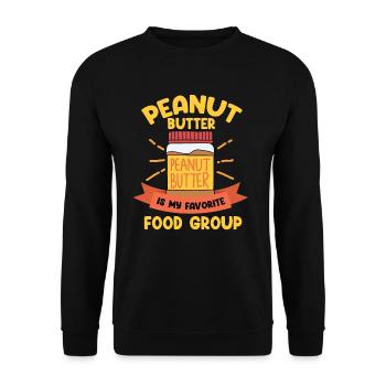 Erdnussbutter Peanut Butter Marmelade Geschenk - Unisex Pullover - Schwarz - Vorne - Alina (178cm) & Michal (187cm)