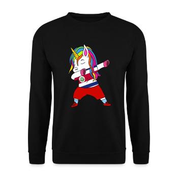 Costa Rica Football Dabing Gift - Unisex Sweatshirt - black - Front - Alina (178cm) & Michal (187cm)