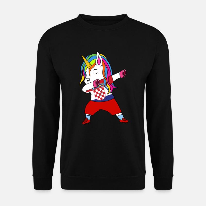 Kroatien-fußball-tupfendes Geschenk - Unisex Pullover - Schwarz