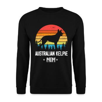 Maman Kelpie australienne - Sweat-shirt Unisexe - noir - Devant - Alina (178cm) & Michal (187cm)