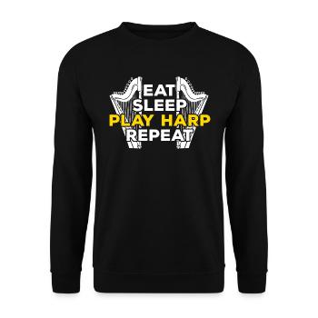 Harp - Unisex Sweatshirt - black - Front - Alina (178cm) & Michal (187cm)