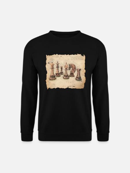 Chess Pieces Shirt Middle - Unisex Sweatshirt - black