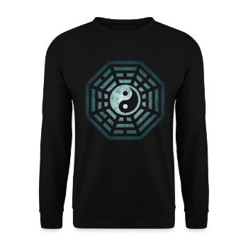 Pakua, Bagua, Yin Yang, I Ging, Symbol, China, Tao - Unisex Sweatshirt - black - Front - Alina (178cm) & Michal (187cm)