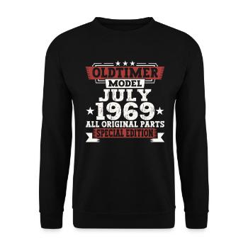 Oldtimer Juillet 1969 53ème Anniversaire Cadeau Hommes - Sweat-shirt Unisexe - noir - Devant - Alina (178cm) & Michal (187cm)