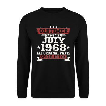 Oldtimer Juillet 1968 54ème Anniversaire Cadeau Hommes - Sweat-shirt Unisexe - noir - Devant - Alina (178cm) & Michal (187cm)