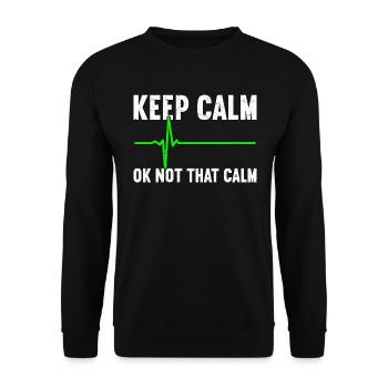Kardiologie Kardiologe Herzkrankenschwester EKG-Medizin - Unisex Pullover - Schwarz - Vorne - Alina (178cm) & Michal (187cm)