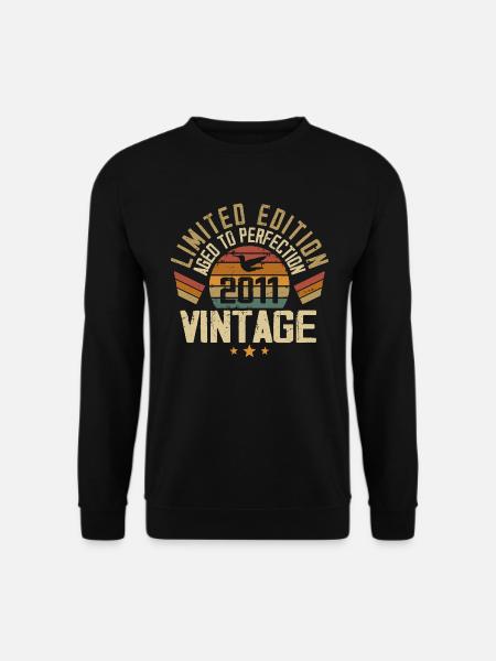 Vintage 2011 Retro Geburtstagsgeschenk 2011 - Unisex Pullover - Schwarz