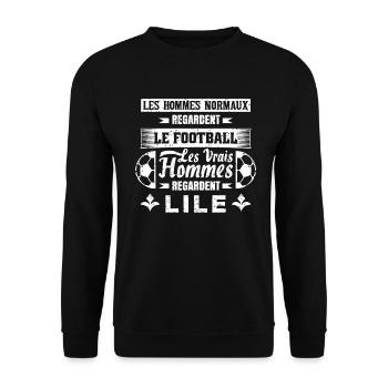 LILE - Sweat-shirt Unisexe - noir - Devant - Alina (178cm) & Michal (187cm)