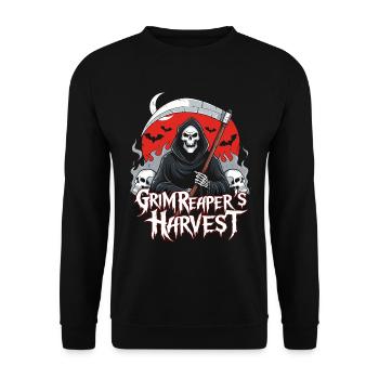 Grim Reaper Harvest - Unisex Sweatshirt - black - Front - Alina (178cm) & Michal (187cm)