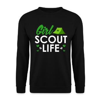 Girl Scout Life - Scout Girl Scouts - Unisex Sweatshirt - black - Front - Alina (178cm) & Michal (187cm)
