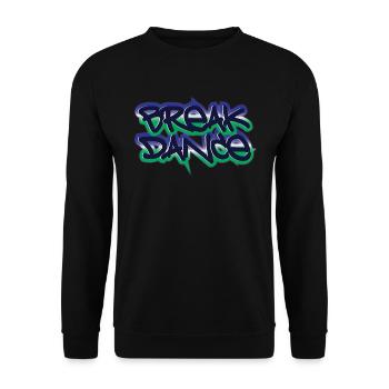 Breakdance lettering - Unisex Sweatshirt - black - Front - Alina (178cm) & Michal (187cm)
