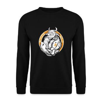 Bitcoin Bulls Bitcoin Team Logo BTC Team Bitcoin - Unisex Sweatshirt - black - Front - Alina (178cm) & Michal (187cm)
