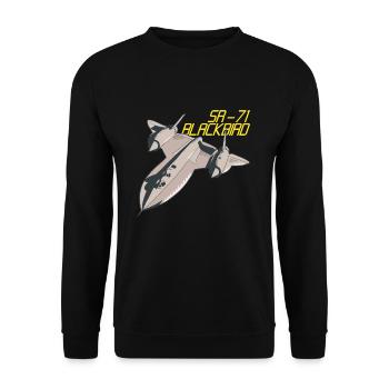 SR71 Stealth Jet USA Flagge Blackbird 4. Juli - Unisex Pullover - Schwarz - Vorne - Alina (178cm) & Michal (187cm)