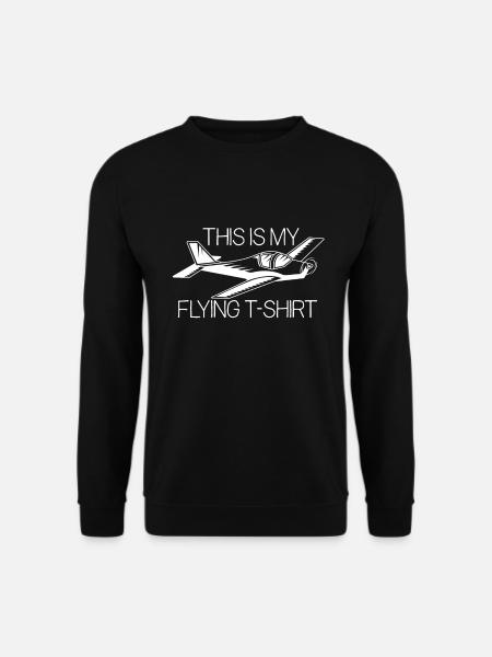 Dies ist mein Fliegen T-Shirt Flugzeug Pilot Aviat - Unisex Pullover - Schwarz