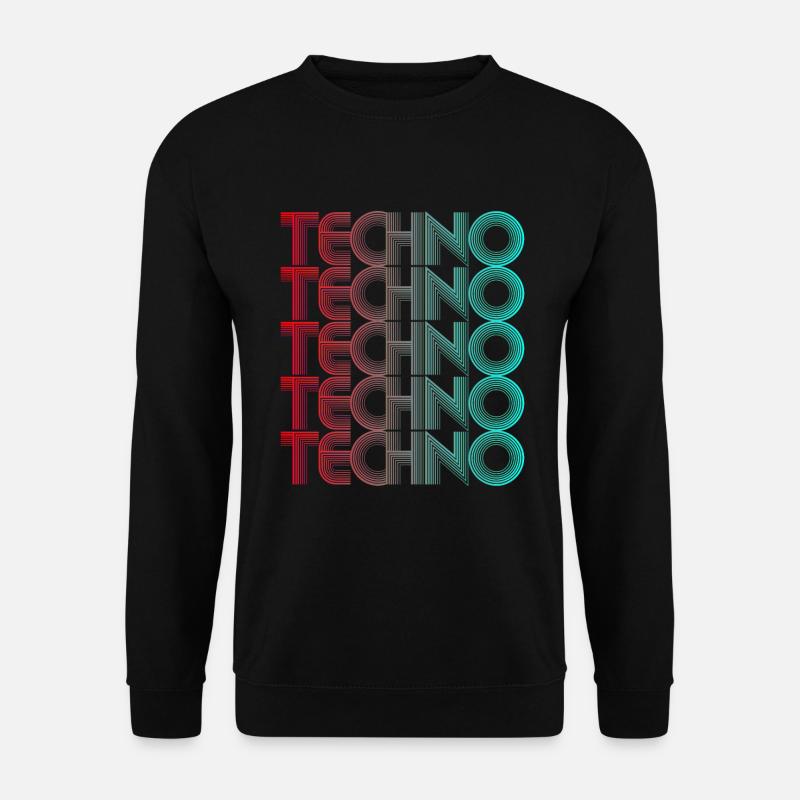 Techno Vaporwave Techno House Music EDM-Liebhaber - Unisex Pullover - Schwarz