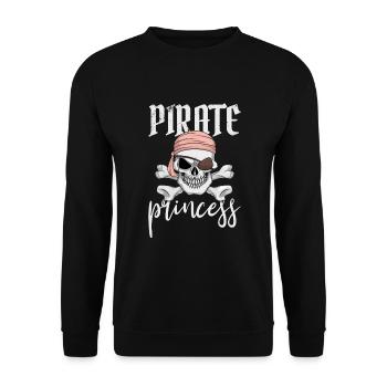 Pirat Prinzessin M�dchen Pirat Halloween Pirat - Unisex Pullover - Schwarz - Vorne - Alina (178cm) & Michal (187cm)