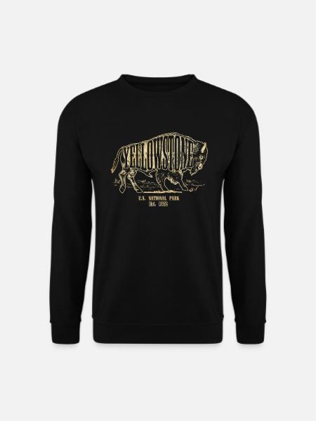Yellowstone US-Nationalpark EST. 1872 BisonYellows - Unisex Pullover - Schwarz
