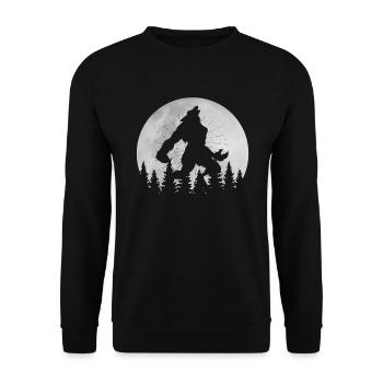 Werwolf Moon Full Moon Werwolf Howling Werwolf - Unisex Pullover - Schwarz - Vorne - Alina (178cm) & Michal (187cm)