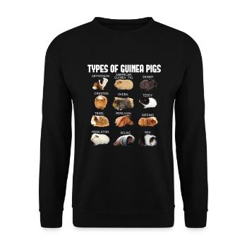 Arten von Guinea Pigs Pelzkartoffel Liebhaber Kind - Unisex Pullover - Schwarz - Vorne - Alina (178cm) & Michal (187cm)