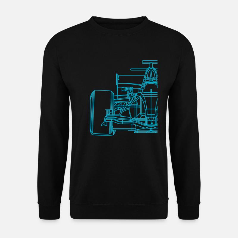 Formel Renncar schematische Rennwagen-Formel-Renns - Unisex Pullover - Schwarz