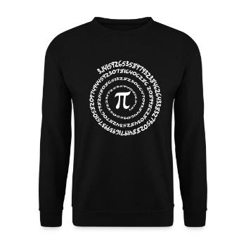 Pi Spiral Math Student Lehrer Pi Day Art Pi Pi - Unisex Pullover - Schwarz - Vorne - Alina (178cm) & Michal (187cm)