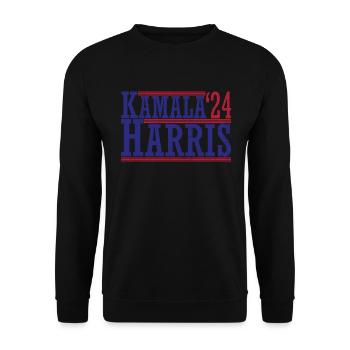 Kamala Harris '24 2024 Elect President Harris - Unisex Pullover - Schwarz - Vorne - Alina (178cm) & Michal (187cm)