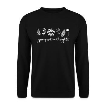 Erwachsene positive Gedanken psychische Gesundheit - Unisex Pullover - Schwarz - Vorne - Alina (178cm) & Michal (187cm)