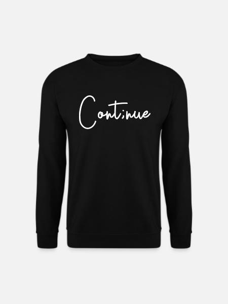 Selbstmordbewusstsein senkt den Semi -Colon -Selbs - Unisex Pullover - Schwarz