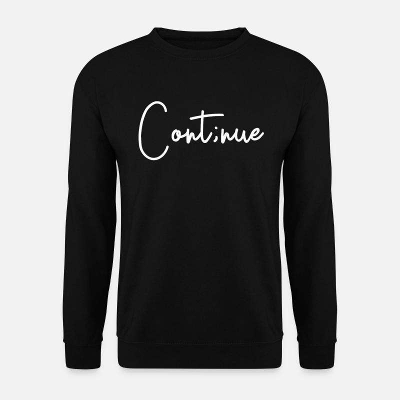 Selbstmordbewusstsein senkt den Semi -Colon -Selbs - Unisex Pullover - Schwarz