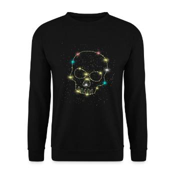 �delkonstellation Skelettsch�del Konstellation - Unisex Pullover - Schwarz - Vorne - Alina (178cm) & Michal (187cm)