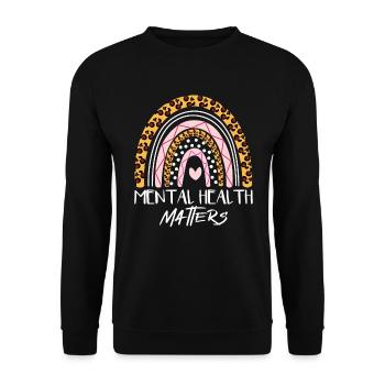 Psychische Gesundheit Angelegenheiten Bohemian Reg - Unisex Pullover - Schwarz - Vorne - Alina (178cm) & Michal (187cm)