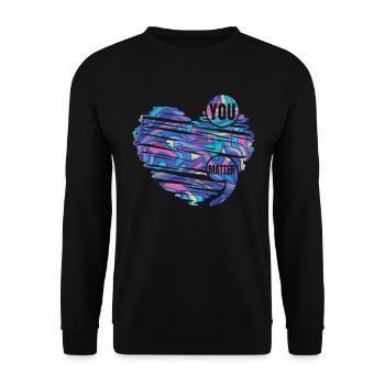 Sie sind wichtig - Unisex Pullover - Schwarz - Vorne - Alina (178cm) & Michal (187cm)