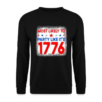 Am wahrscheinlichsten feiern wie es 1776 4. Juli i - Unisex Pullover - Schwarz - Vorne - Alina (178cm) & Michal (187cm)