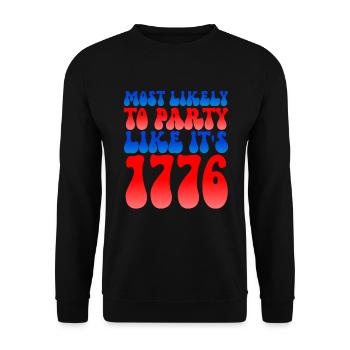Am wahrscheinlichsten feiern wie es 1776 4. Juli i - Unisex Pullover - Schwarz - Vorne - Alina (178cm) & Michal (187cm)