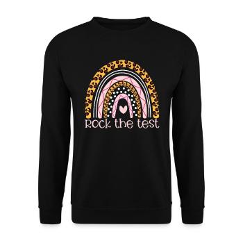Rock den Test Bohemian Rainbow Staar Testtag - Unisex Pullover - Schwarz - Vorne - Alina (178cm) & Michal (187cm)
